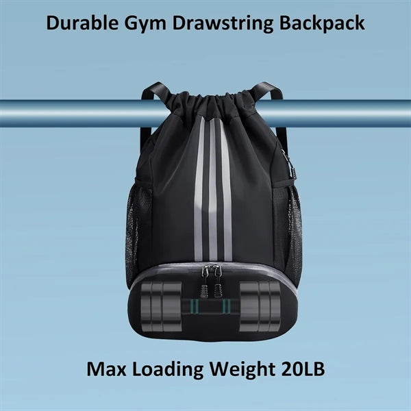 Drawstring Waterproof Basketball Soccer Sports Gym Backpack