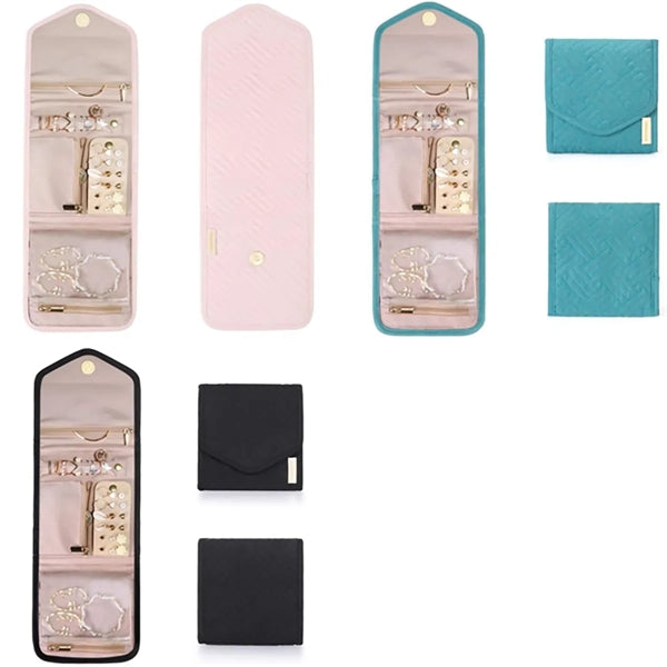 Travel Jewelry Organizer Case Foldable Roll