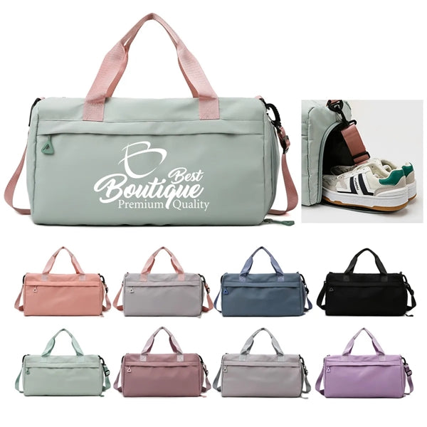 Water Proof Sport Gym Travel Bag With Shoe Compartment