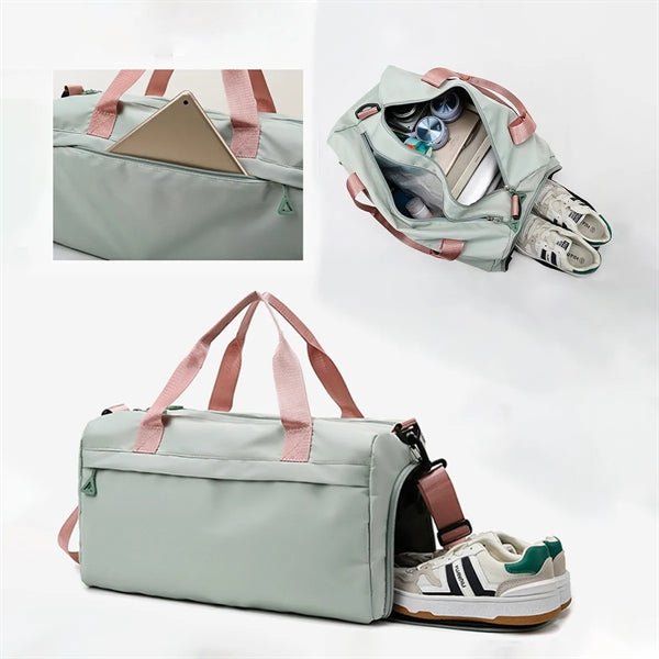 Water Proof Sport Gym Travel Bag With Shoe Compartment