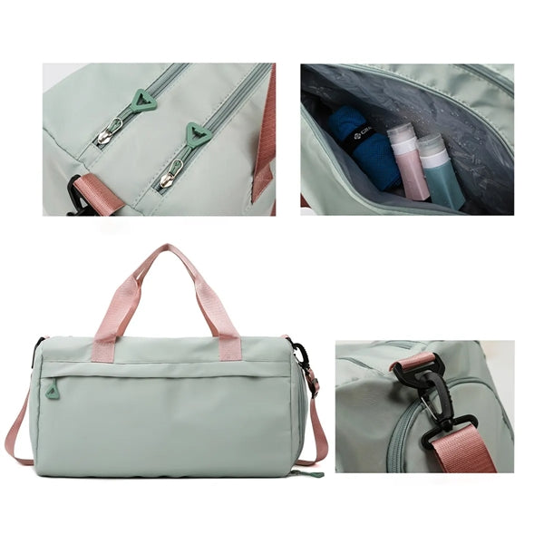 Water Proof Sport Gym Travel Bag With Shoe Compartment