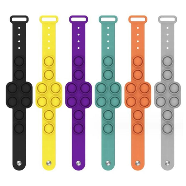 Stress Relief Wristband Finger Press Silicone Bracelets Toy