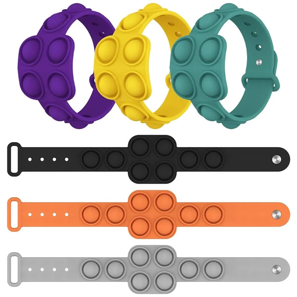 Stress Relief Wristband Finger Press Silicone Bracelets Toy