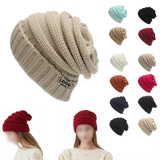 Unisex Winter Warm Cable Knit Slouchy Skull Beanie Cap Hat