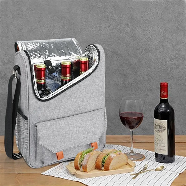 Portable Three Bottles Red Wine Cooler Insulated Bag