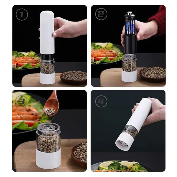 Automatic Electric Plastic Ceramic Burr Salt Pepper Grinder