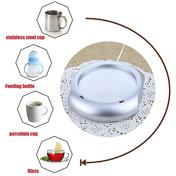 Coffee Cup Mug Warmer With 4 USB Hub