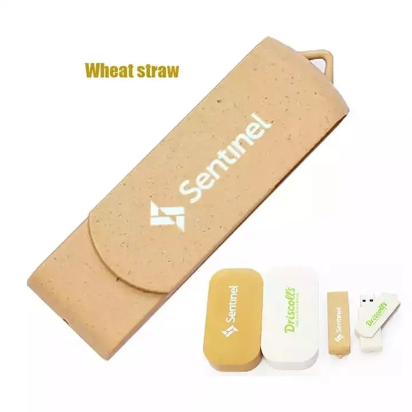 Wheat Straw Box USB Flash Set Eco-friendly