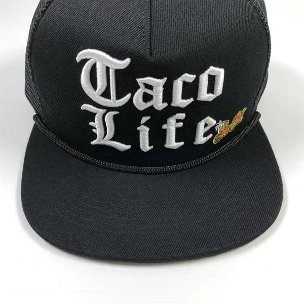 Flat Bill Trucker Hat with Rope