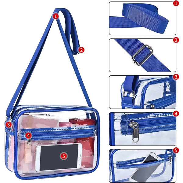 Stadium Approved Clear Crossbody Shoulder Bag