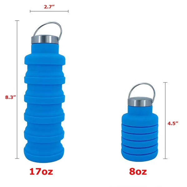 17oz Collapsible Silicone Water Bottle