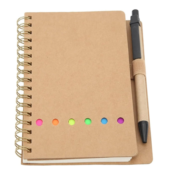 Multi-Functional Notebook with Sticky Notes and Flags & Pen