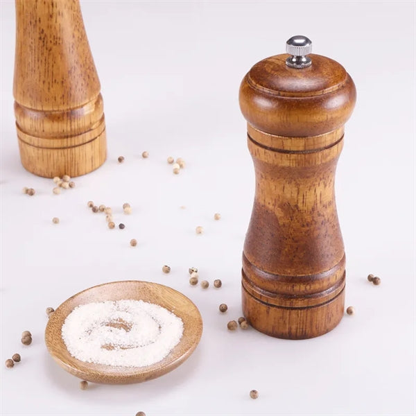 5" Salt/ Pepper Oak Wood Mill Grinder