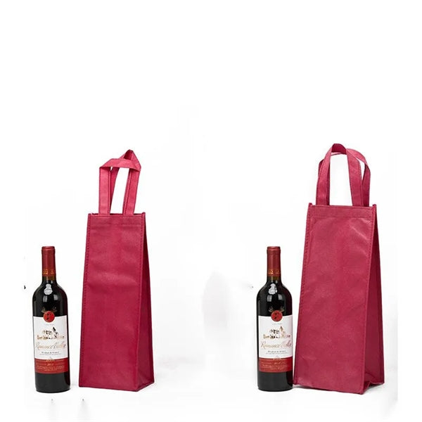Non Woven Single Bottle Wine Tote Bag