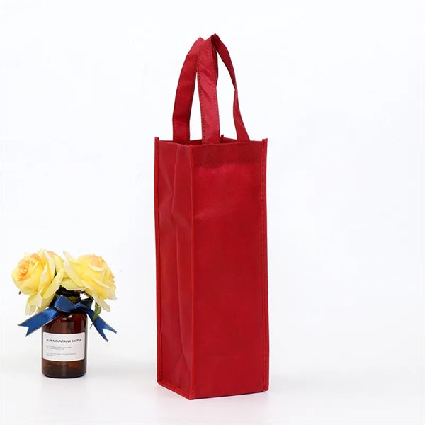 Non Woven Single Bottle Wine Tote Bag