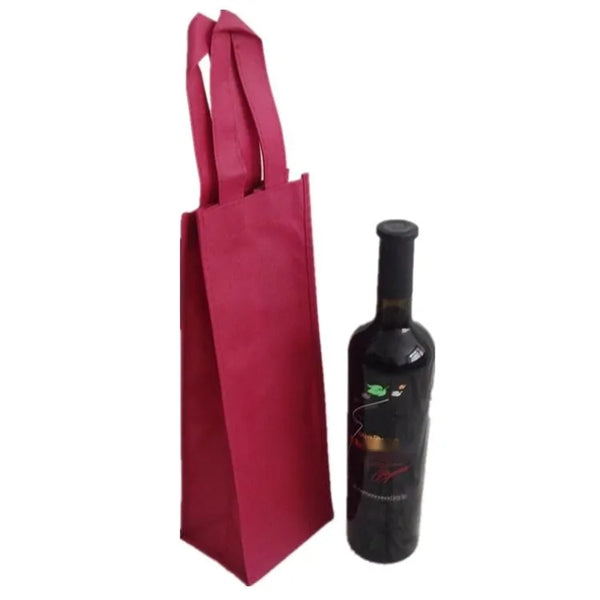 Non Woven Single Bottle Wine Tote Bag