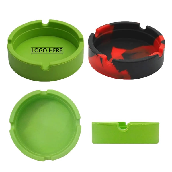 Round Portable Silicone Ashtray
