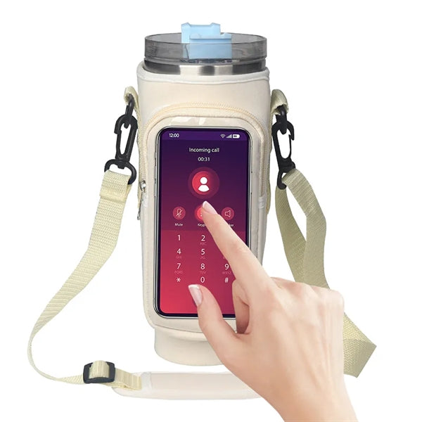 40oz Water Bottle Sleeve With Phone Bag