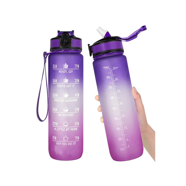 32 oz Water Bottle with Time Marker