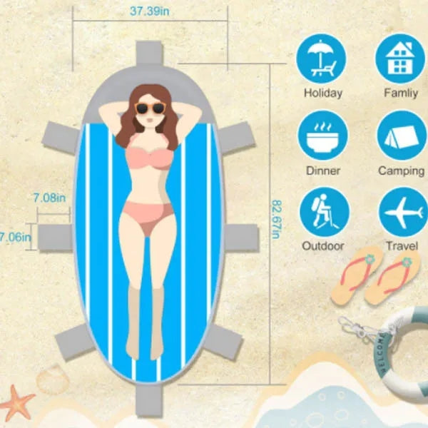 Water Proof Foldable Picnic Beach Or Camping Mat With Pillow
