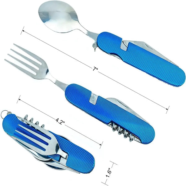 Multifunctional Foldable Knife Fork Spoon