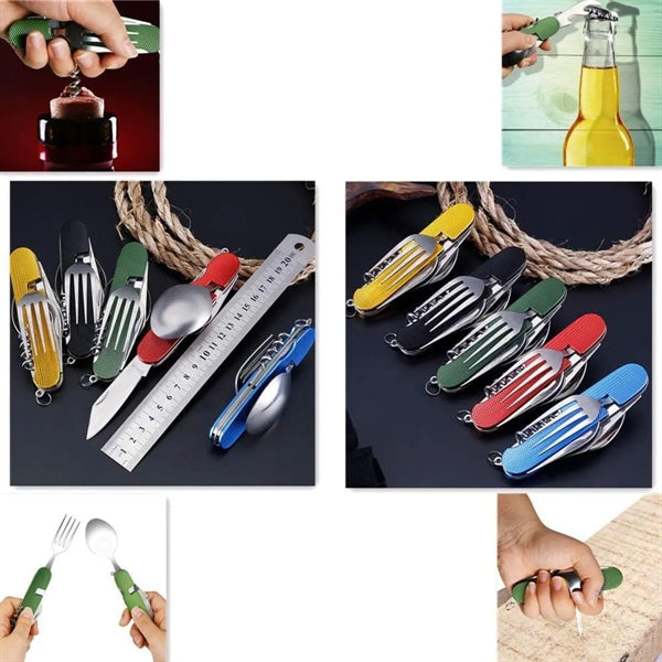 Multifunctional Foldable Knife Fork Spoon