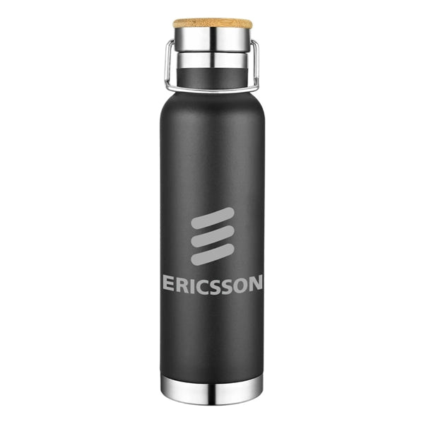 Stainless Steel Sport Bamboo Lid Insulated Bottle