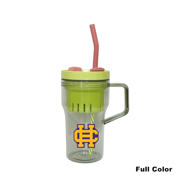 20/40 oz Plastic Tumbler with Handle Straw Lid Tea Infuser