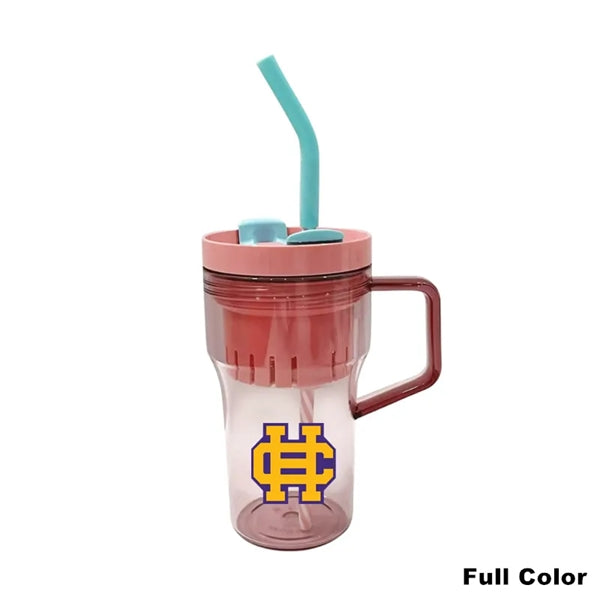 20/40 oz Plastic Tumbler with Handle Straw Lid Tea Infuser