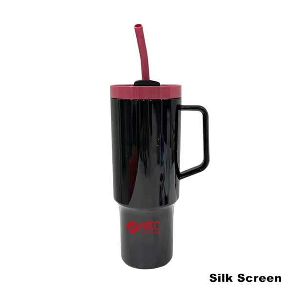 20/40 oz Plastic Tumbler with Handle Straw Lid Tea Infuser