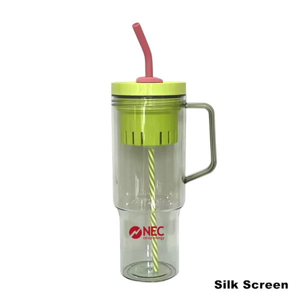 20/40 oz Plastic Tumbler with Handle Straw Lid Tea Infuser