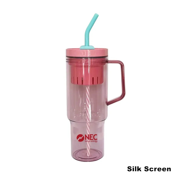 20/40 oz Plastic Tumbler with Handle Straw Lid Tea Infuser