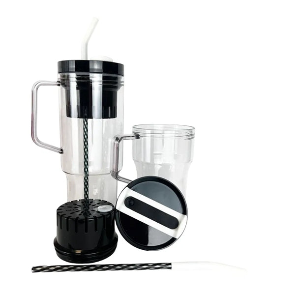 20/40 oz Plastic Tumbler with Handle Straw Lid Tea Infuser