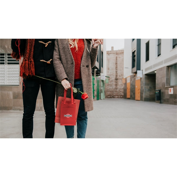 Heat Transfer Non-Woven Wine Tote Bag