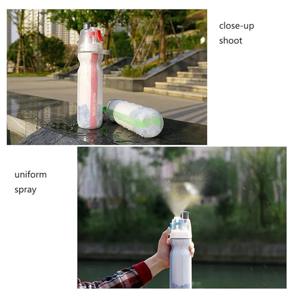 Sports Misting Water Bottle 2 In 1 Sip Cup
