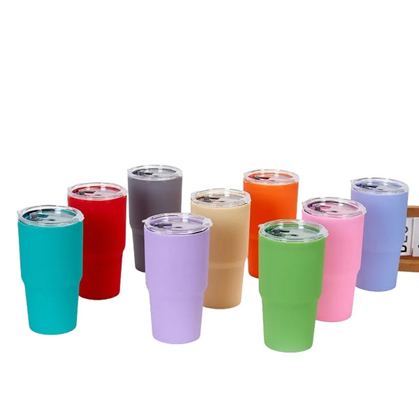 30 oz Insulated Double Wall Travel Plastic Straw Tumblers