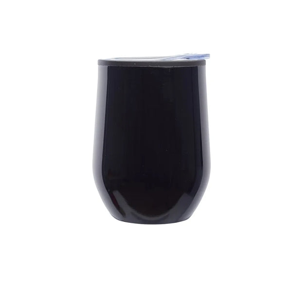12 Oz Stemless Wine Glasses Tumbler w/Lid