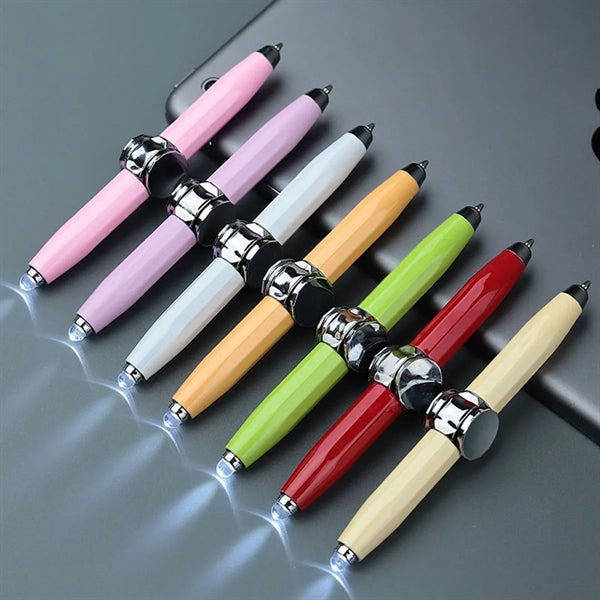 Metal Decompression LED Rotation Ballpoint Pen