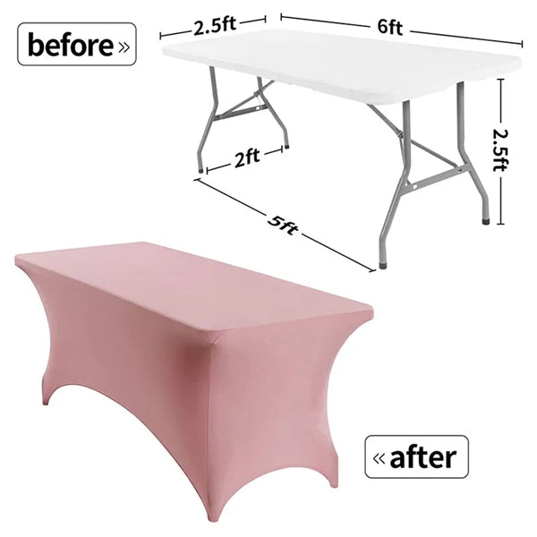 8FT Elastic Stretchable Rectangular Table Cover