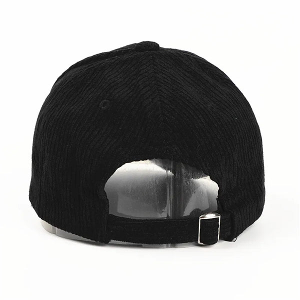 Structured Corduroy Curved Bill Snapback Baseball Cap