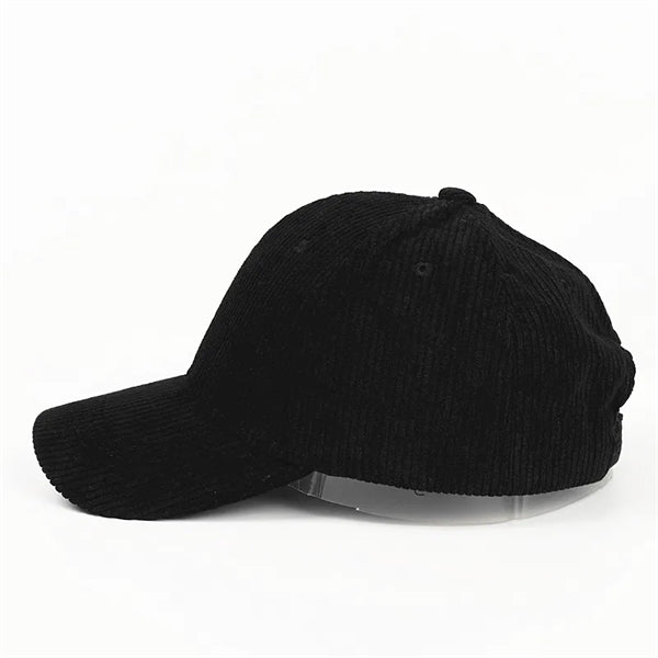 Structured Corduroy Curved Bill Snapback Baseball Cap