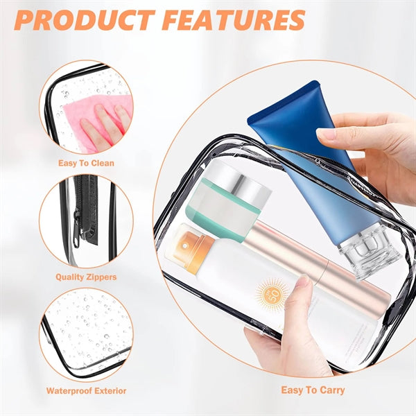 Clear Toiletry Carry Pouch with Zipper