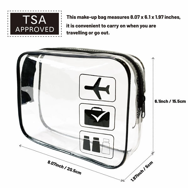 Clear Toiletry Carry Pouch with Zipper