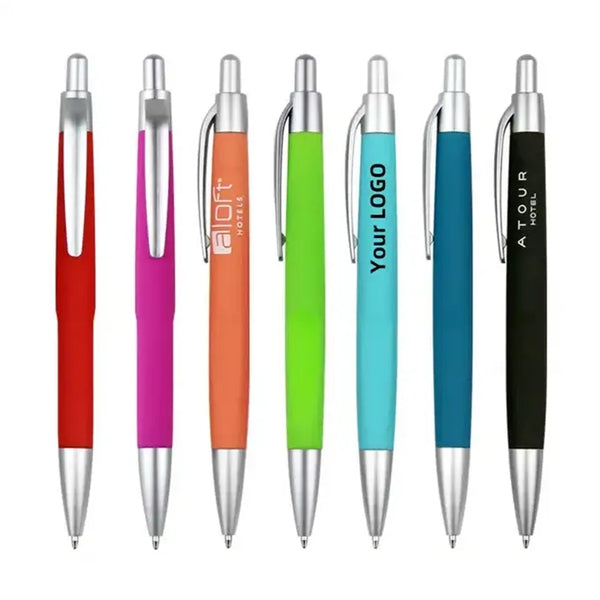 Plastic Rubber Coated Ballpoint Pen