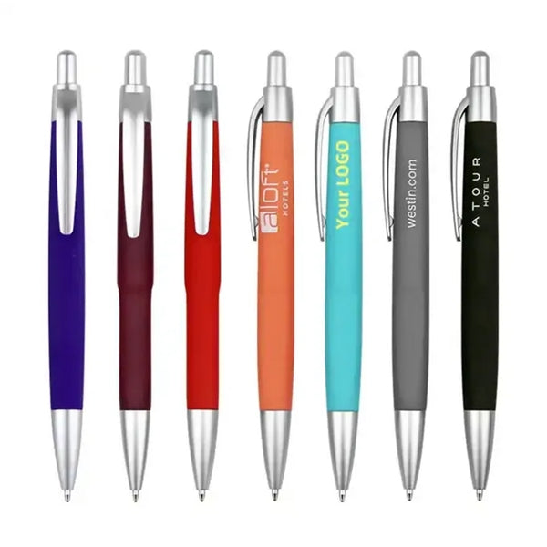 Plastic Rubber Coated Ballpoint Pen