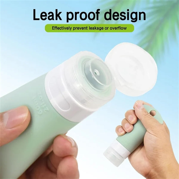 2oz Leakproof Silicone Travel Toiletry Bottle with Clip