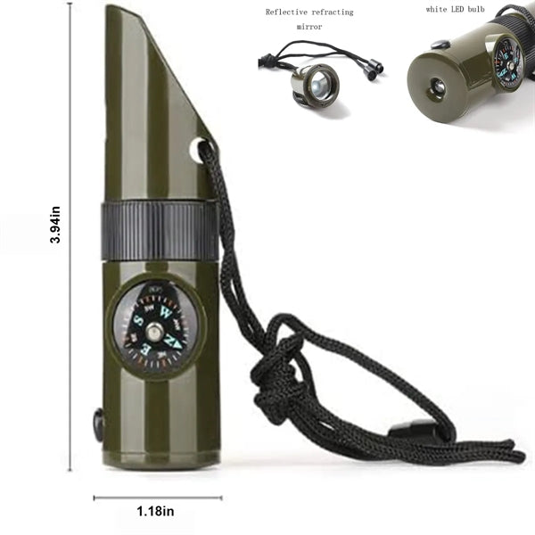 Portable Multi Function Survival Whistle with Compass