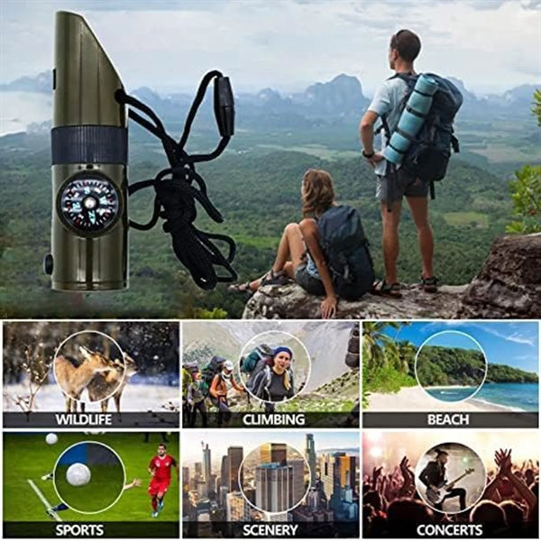 Portable Multi Function Survival Whistle with Compass