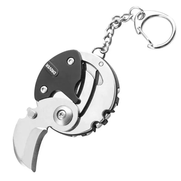 Folding Knife Screwdriver Set Keychain