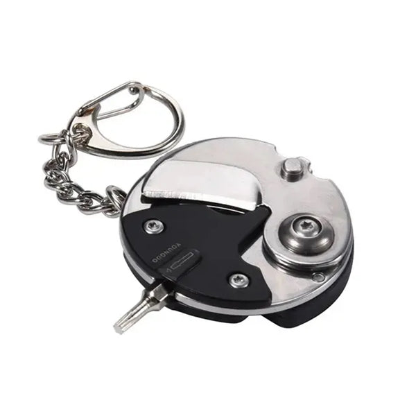 Folding Knife Screwdriver Set Keychain